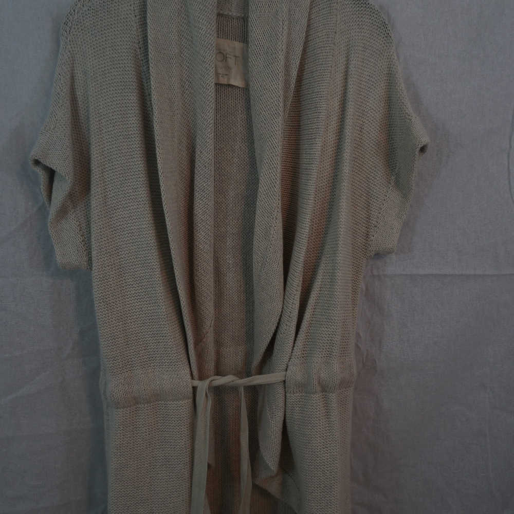 Ann Taylor Loft Cardigan Sweater Beige Size Medium